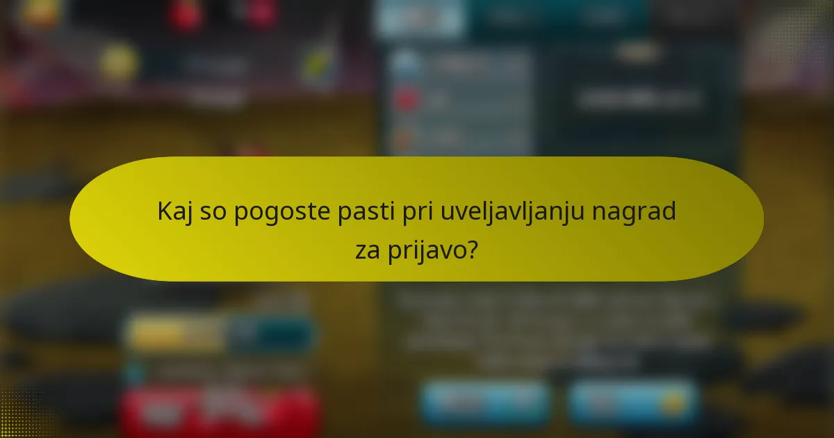 Kaj so pogoste pasti pri uveljavljanju nagrad za prijavo?