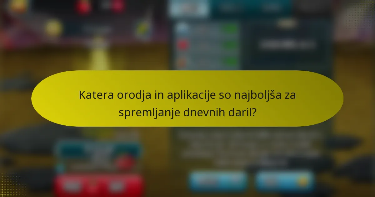 Katera orodja in aplikacije so najboljša za spremljanje dnevnih daril?